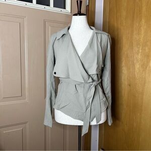 River Island Light Gray Trench Coat